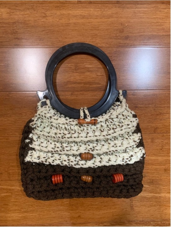 Unbranded Handbags - Vntg 70’s Women's Crochet Shoulder Bag One Size Brown Beige